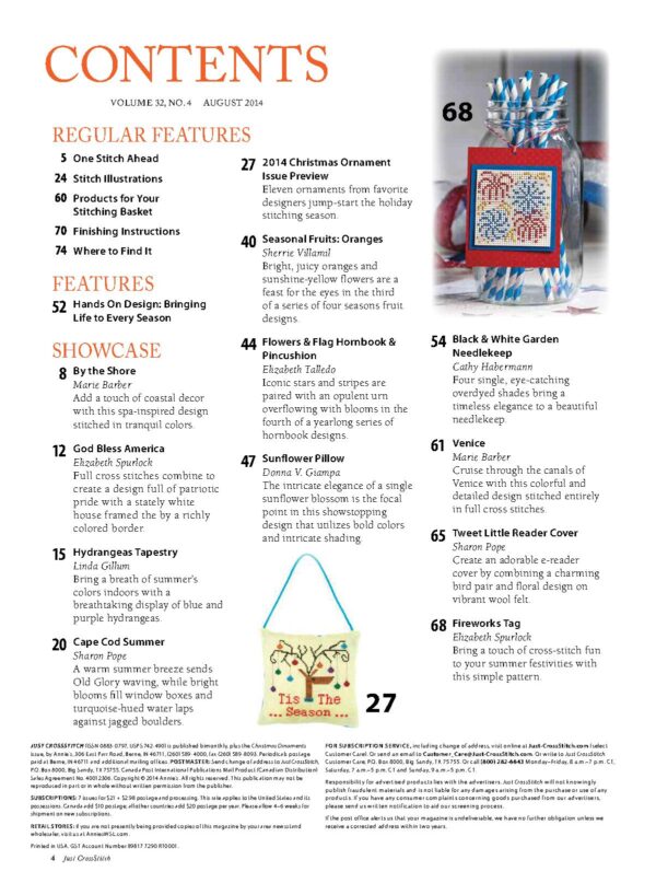 Just CrossStitch Magazine July/August 2014 - Image 3